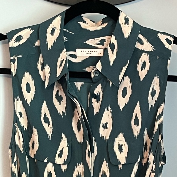 Equipment Dresses & Skirts - Equipment Silk Blue and White Halter Midi/Maxi Sundress Size Small